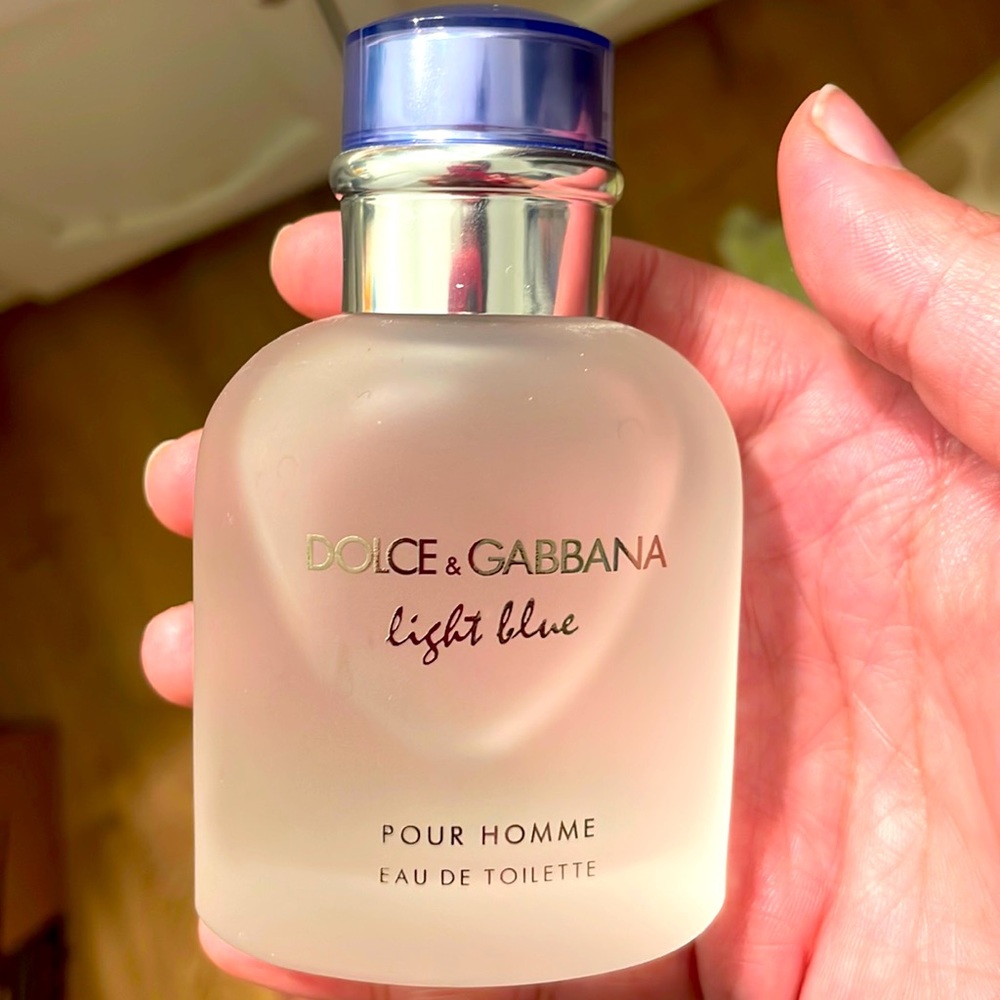Light blue cologne